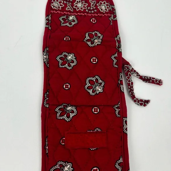 Quilted Red Floral Vera Bradley Wallet Handkerchief Boho Retired - Picture 4 of 4